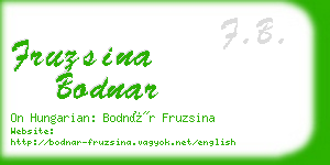 fruzsina bodnar business card